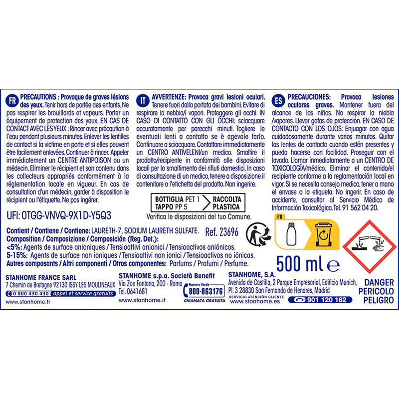 Visuel décrivant les contraintes réglementaires et composition du Spray express taches tenaces
