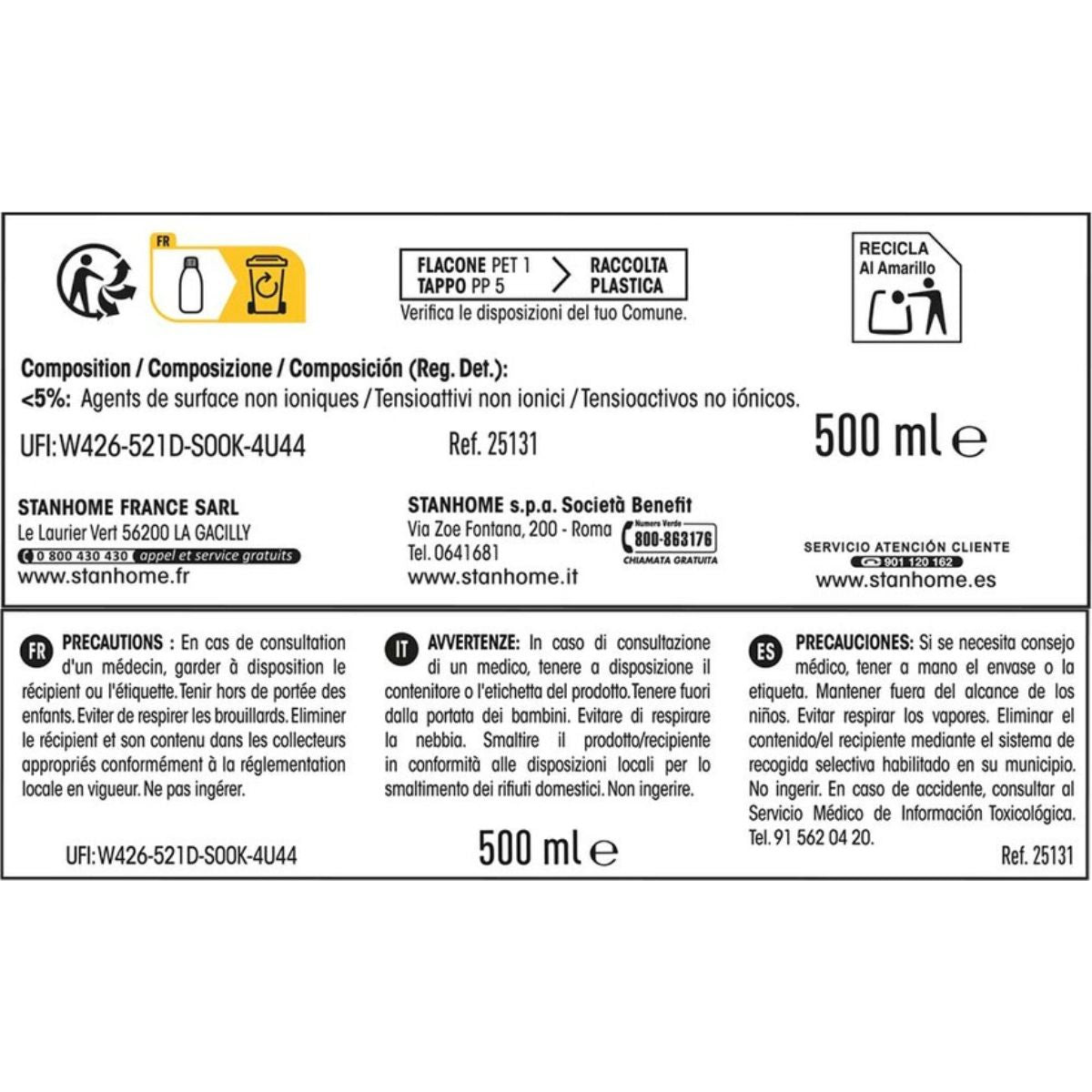 STAINLESS CLEAN REFILL 500 ME