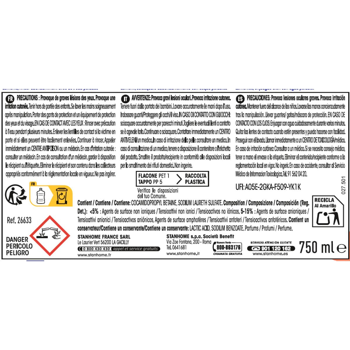 DEGREASER MANDARIN ET THYM 750 ML