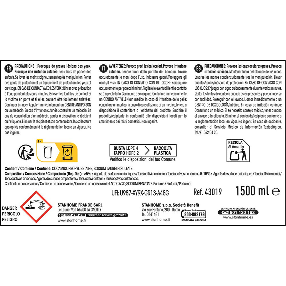 DEGREASER REFILL 1500 ML