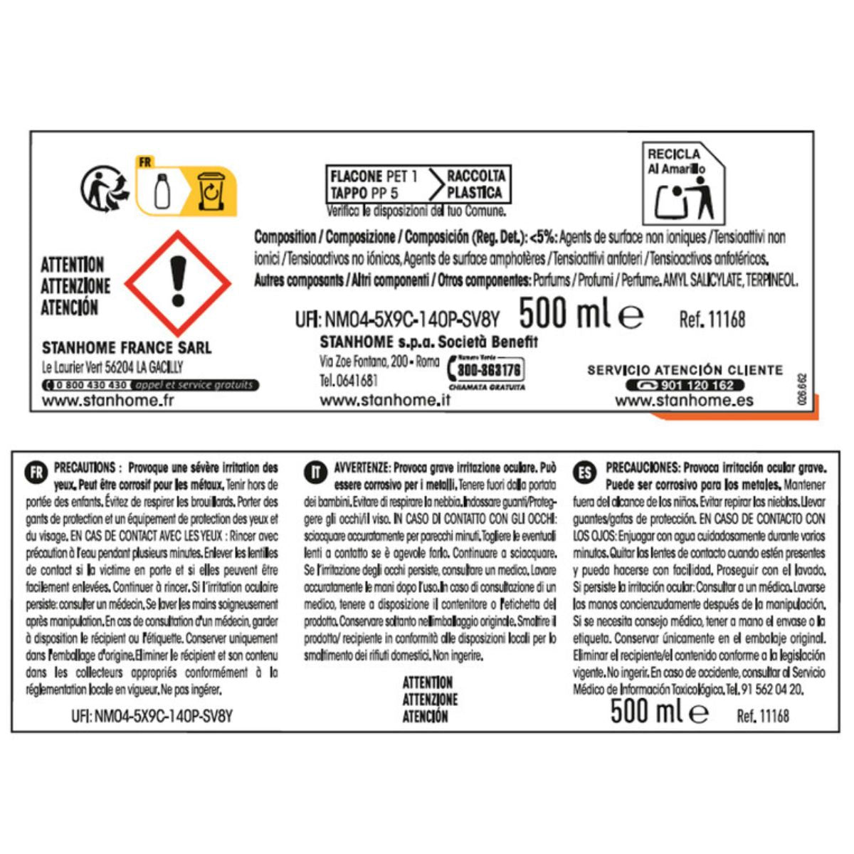 ANTI-CALC. SPRAY REFILL 500 ML