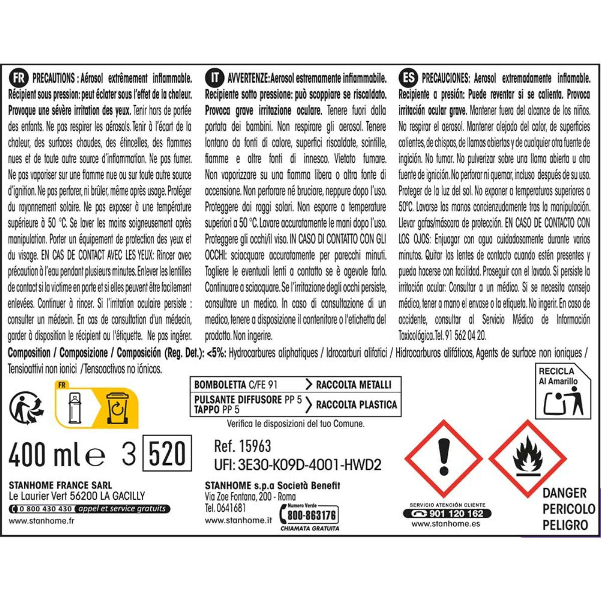 WINDOW SPRAY 400 ML