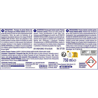 Visuel décrivant les contraintes réglementaires et composition du Lessive experte laine & délicat