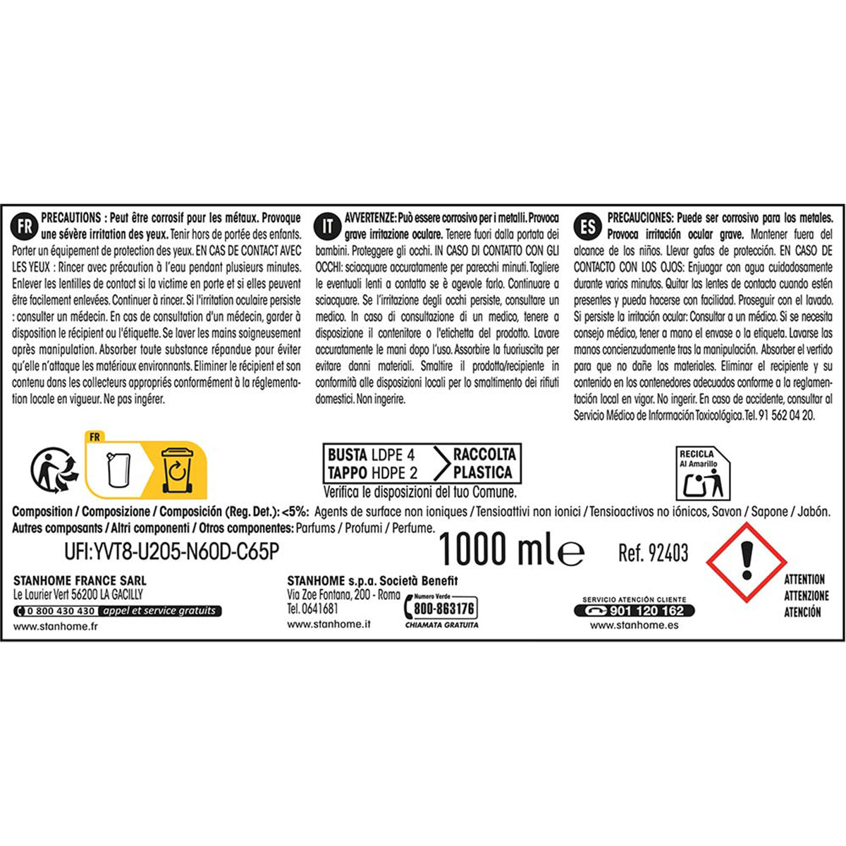 MULTISURFACE REFILL 1000ML 1000ML