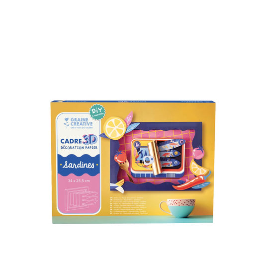CADRE 3D EN PAPIER SARDINE