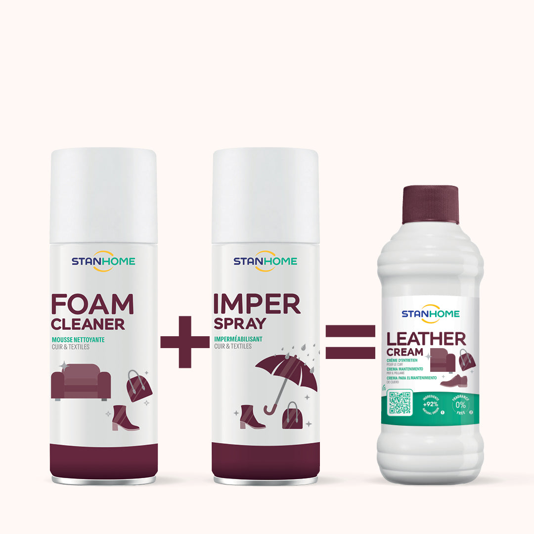 P46 C6 FOAM CLEAN+IMPER SPRAY=LEATHER